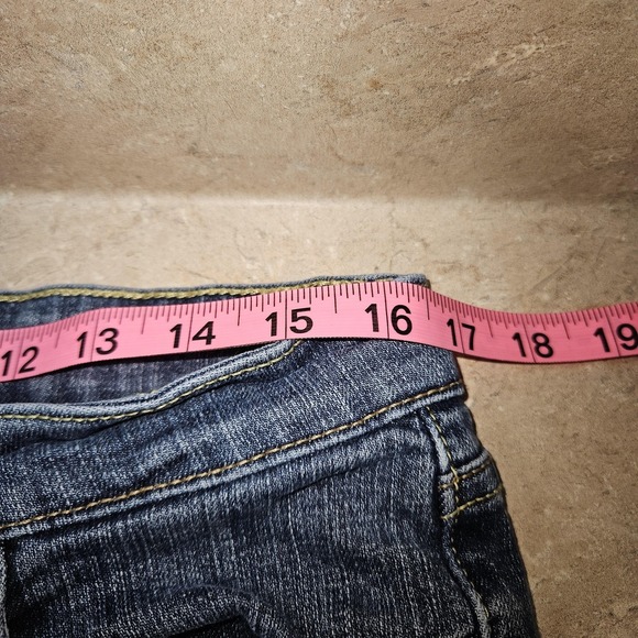 Levis 518 Superlow Bootcut‎ Jeans Womens 13 Blue Stretch Low Rise Medium Wash - Picture 8 of 13